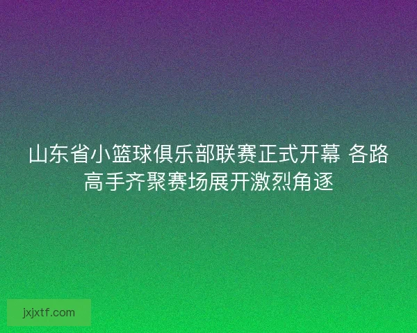 山东省小篮球俱乐部联赛正式开幕 各路高手齐聚赛场展开激烈角逐 山东省小篮球俱乐部联赛正式开幕 各路高手齐聚赛场展开激烈角逐